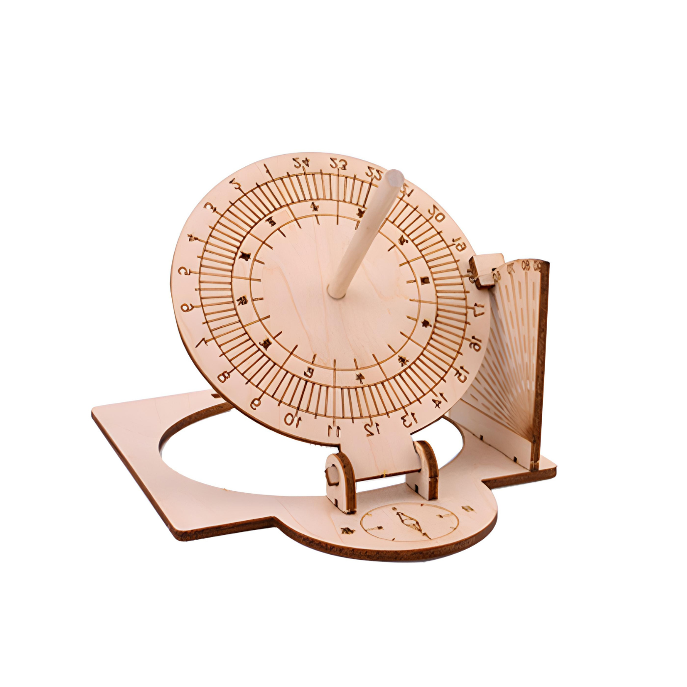 Pludo STEM Kit Sun Tracker – DIY Wooden Sundial Educational Toy for Kids 8–11 | Grade 3–5 Solar Time Science Learning Kit
