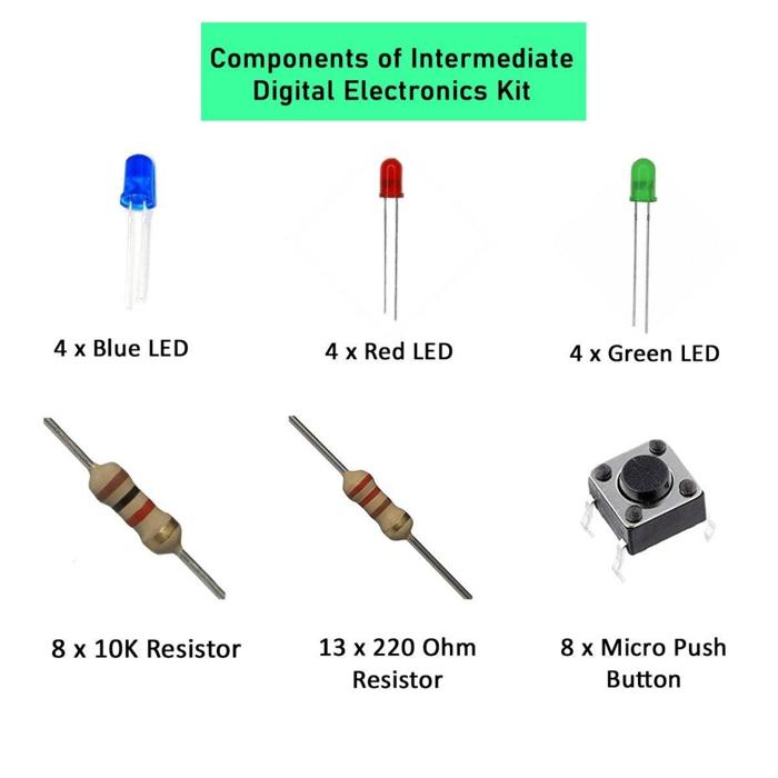 Iotcart SES-P-842 Intermediate Digital Electronics Kit - 5V Logic Gates for DIY Projects