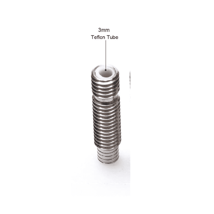 V6 Heat Break Hotend Throat with Teflon Tube for 3.0 mm Filament - 3D Printer Part