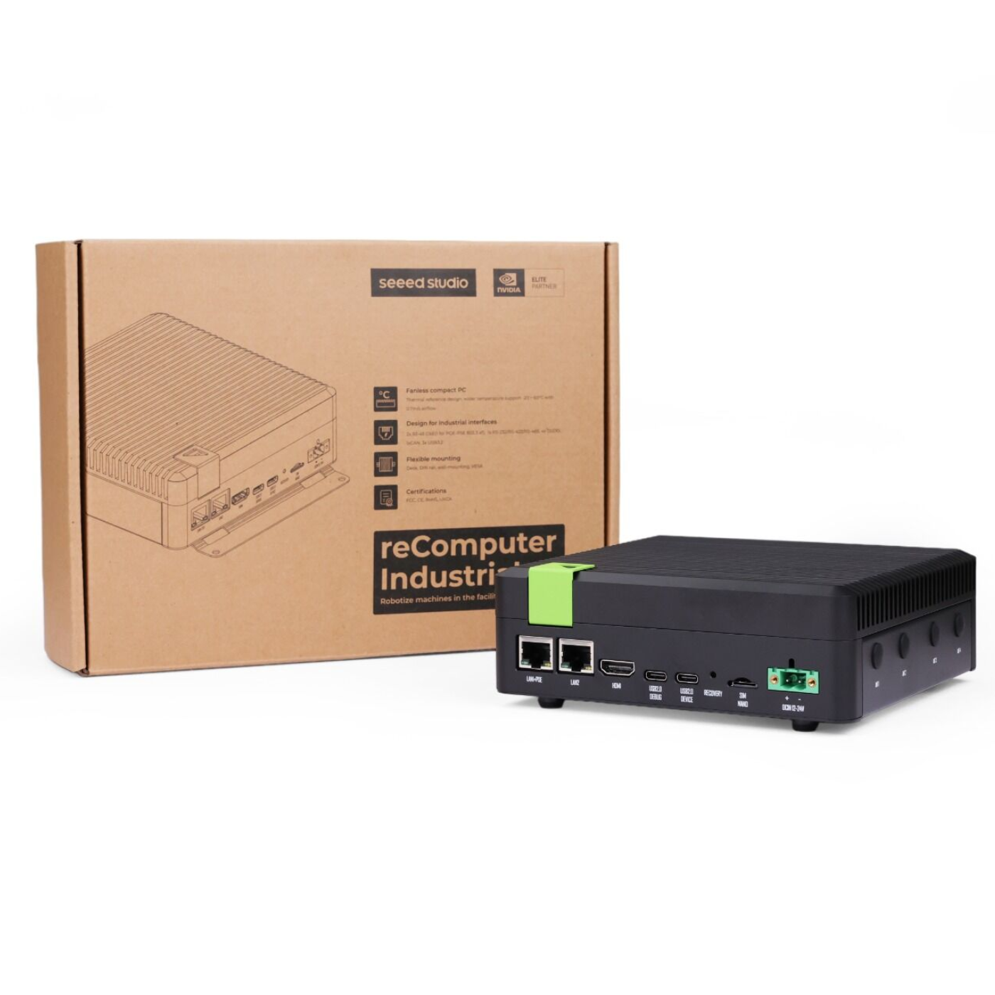 reComputer Industrial J4011- Fanless Edge AI Device with Jetson Orin™ NX 8GB module -Seeed Studio