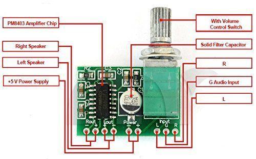 PAM 8403 Amplifier Module with Knob