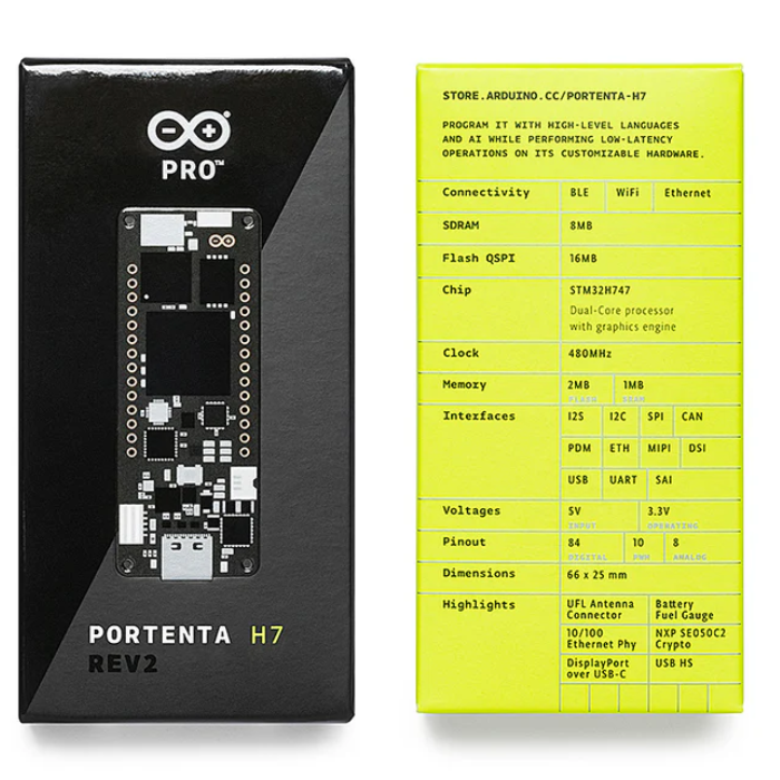 Arduino Portenta H7 ABX00042 Dual-Core Dev Board - Industrial IoT & AI