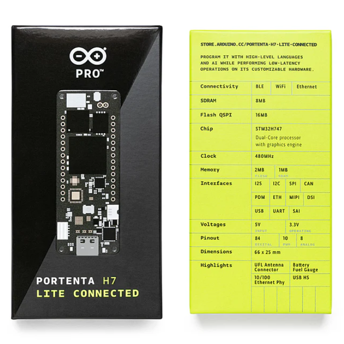 Official Arduino Portenta H7 Lite Connected Development Board - ABX00046