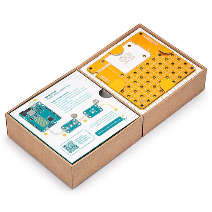 Official Arduino Plug and Make Kit with Arduino Uno R4 WiFi - Electronics Kit for Makers