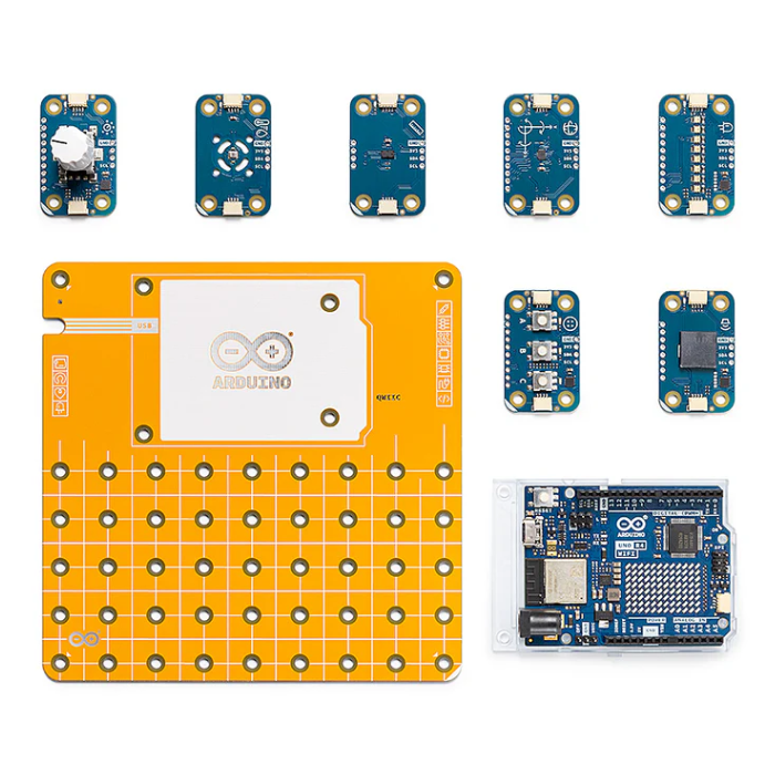 Official Arduino Plug and Make Kit with Arduino Uno R4 WiFi - Electronics Kit for Makers