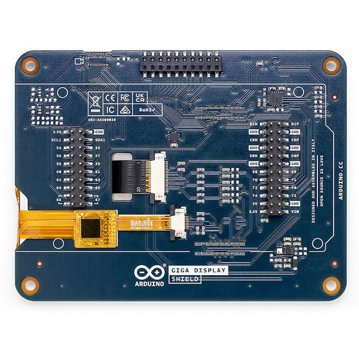 Official 3.97-inch Arduino GIGA Touchscreen Display Shield 480x800 - ASX00039