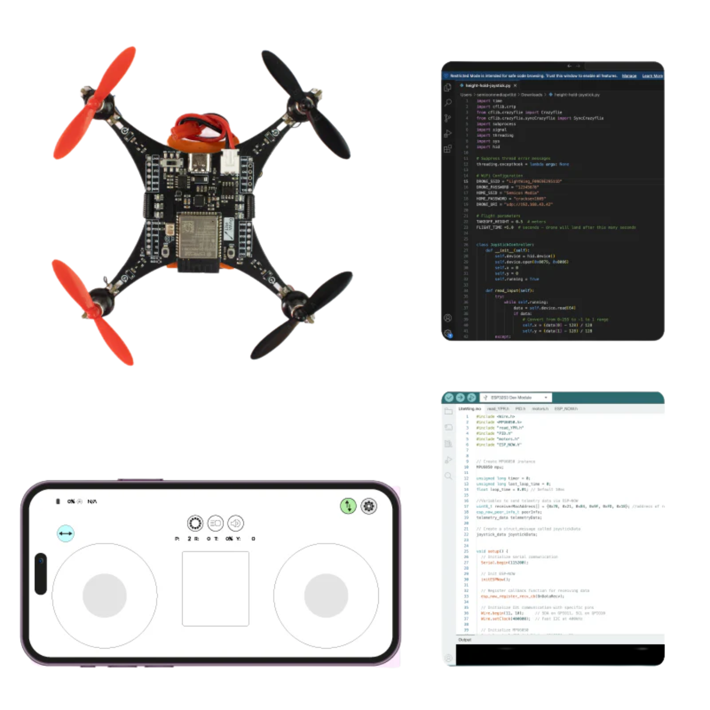 LiteWing ESP32-S3 DIY Drone Kit – Programmable Drone for Makers & Developers