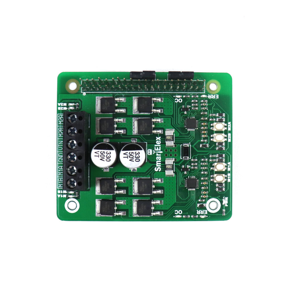 SmartElex 10D DC Motor Driver HAT for Raspberry Pi | PWM Driver HAT with PWM Speed Control